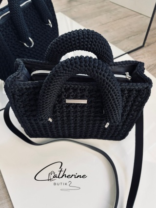 Torebka ARIA BLACK- HANDMADE