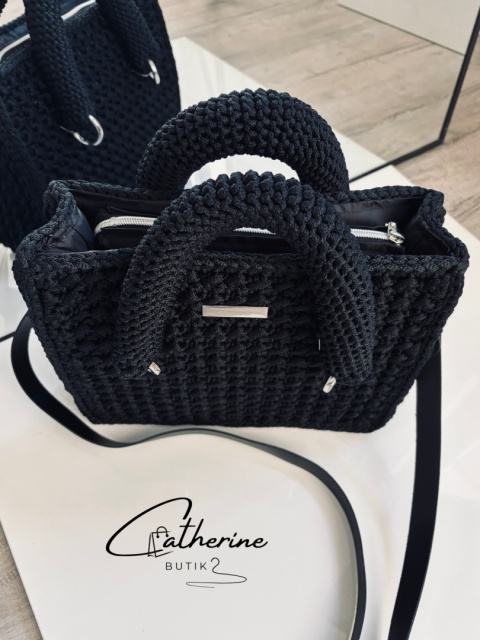 Torebka ARIA BLACK- HANDMADE