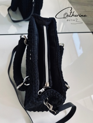 Torebka ARIA BLACK- HANDMADE