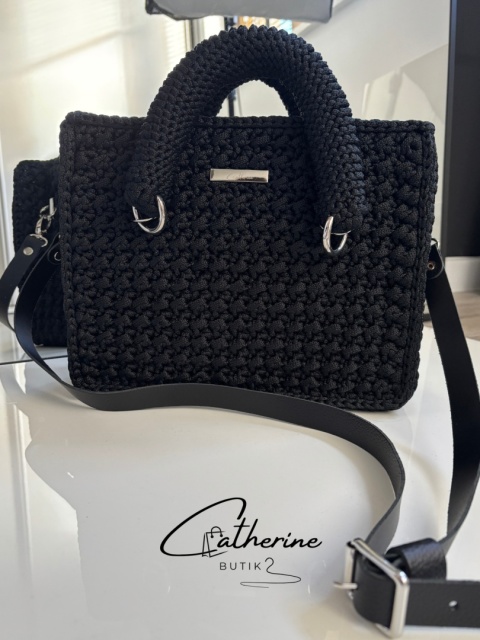 Torebka ARIA BLACK- HANDMADE