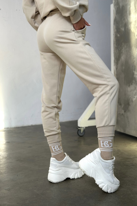 SPODNIE DAMSKIE BG BRAND | JASNY BEŻ