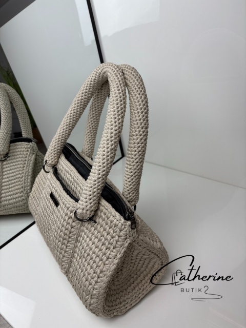 Torebka handmade TEARDROP /beżowa
